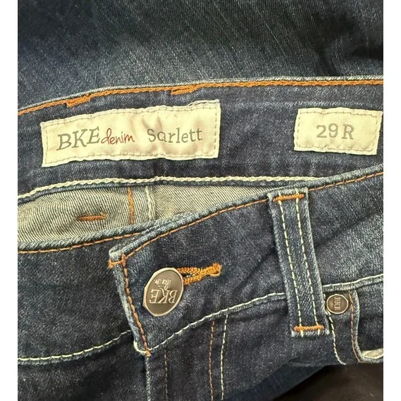 Buckle BKE Denim Scarlett Size 29R Bootcut Stretch Dark Wash Jeans‎ - Picture 7 of 11